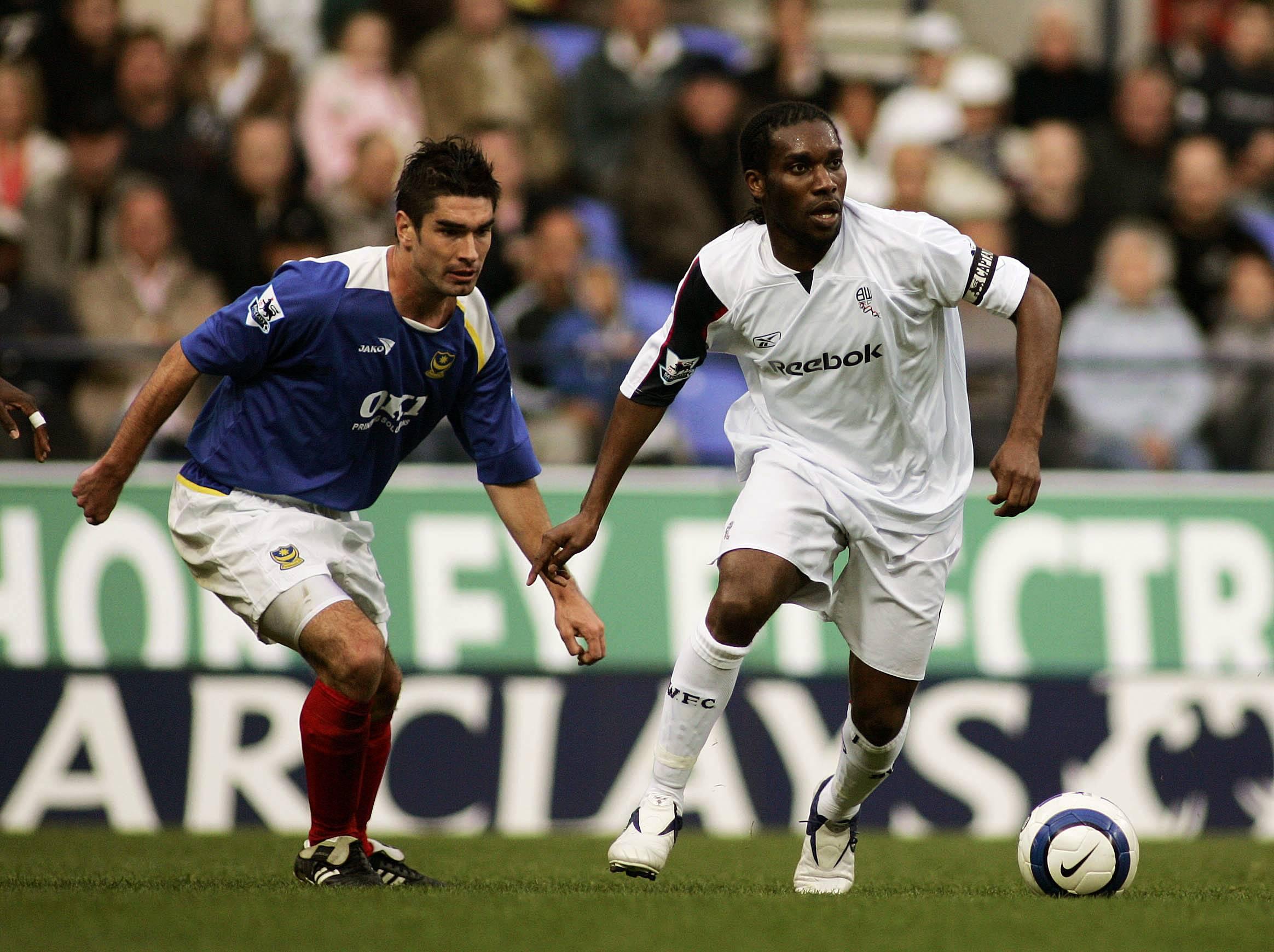 Jay Jay Okocha in action for Bolton Wanderers