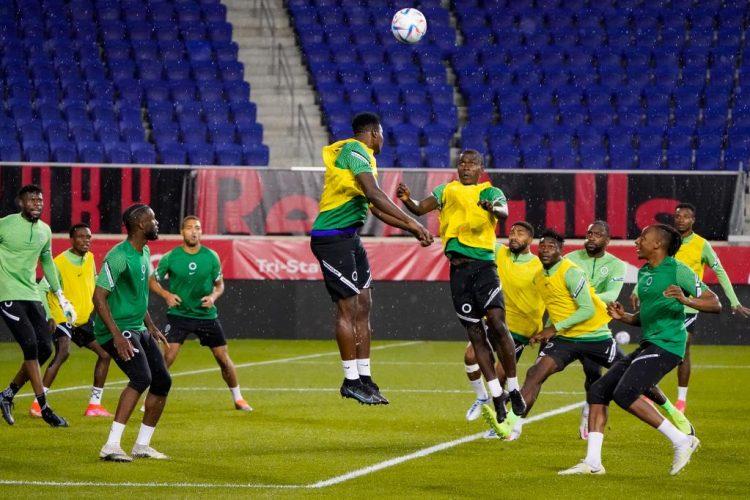 Watch: Super Eagles practice free kicks in the rain ahead of Ecuador game