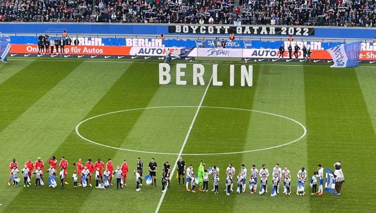 Chidera Ejuke shows sparks in Hertha’s defeat to Bayern as Bundesliga fans raise ‘Boycott Qatar’ banners