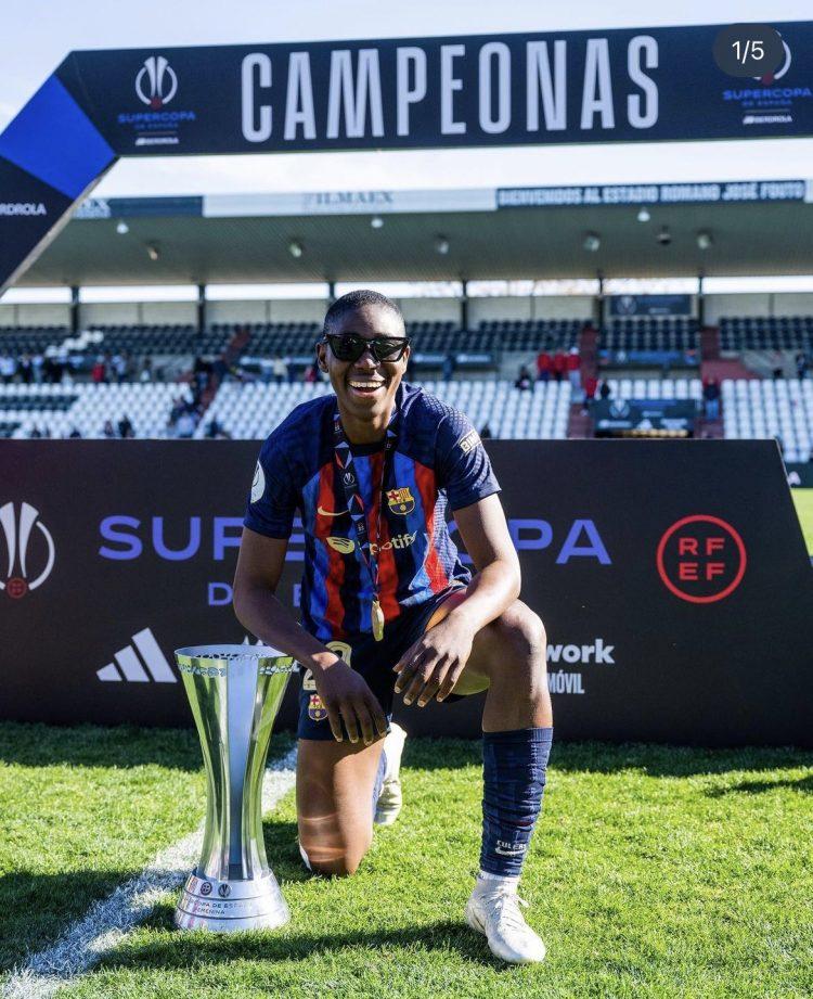 Nigerian exports: Oshoala makes it goal 101 at Barcelona; Dessers advances, Aina crashes out of Coppa Italia