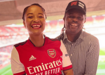 Watch: Kanu Nwankwo’s wife reacts to Arsenal’s comeback win against Bournemouth 