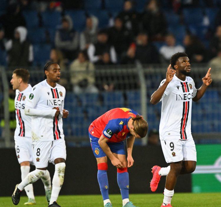 Europa Conference League: Magical Moffi scores twice to help Nice grind out important result at Basel