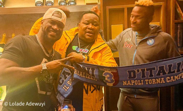 WATCH: “We’re proud of you” – Cubana and Peter PSquare celebrate Osimhen after Champions League dinner in Napoli