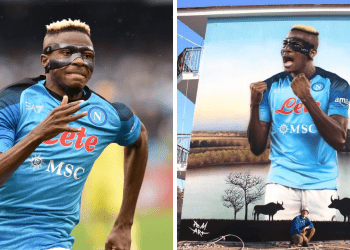 Watch: Chelsea and Manchester United target Victor Osimhen visits mural painted in his honour in Napoli