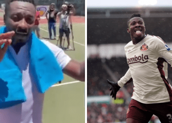 WATCH: Jay Jay is my daddy – Ghana’s Asamoah Gyan admits after getting schooled by Super Eagles legend Okocha