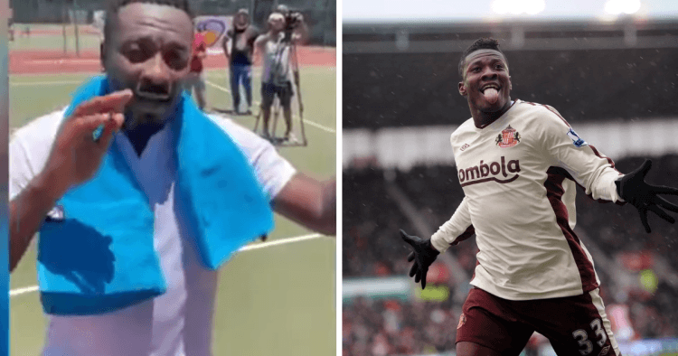 WATCH: Jay Jay is my daddy – Ghana’s Asamoah Gyan admits after getting schooled by Super Eagles legend Okocha