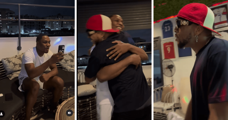 Watch: Ex-Manchester United forward Odion Ighalo meets ‘phenomenal’ Nigerian actor Charles Okocha