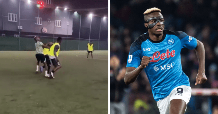 Watch: Napoli’s Osimhen showcases extraordinary football skills while enjoying a holiday in Lagos