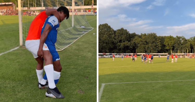 Watch: Nigerian sensation with Premier League admiration offers helping hand to injured opponent