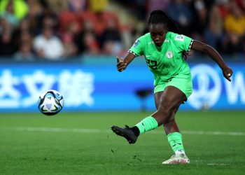 Super Falcons’ Alozie reacts after seeing Red in Houston’s NWSL loss to San Diego