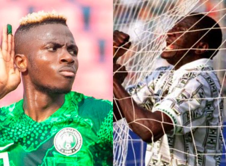 “I don’t think I can challenge him”- Osimhen speaks on possibility of breaking Yekini’s goal record