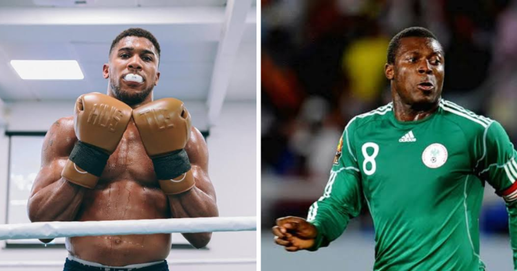 Photo: Yakubu Ayegbeni joins Anthony Joshua for training ahead of blockbuster bout