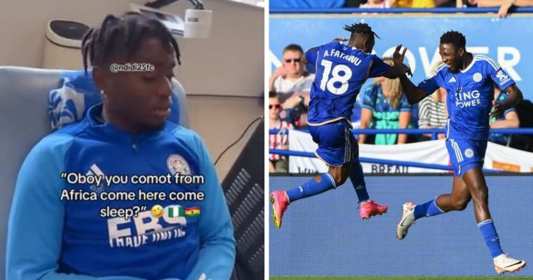 Watch: Ndidi’s playful wake-up call teases Leicester’s Issahaku caught napping after training