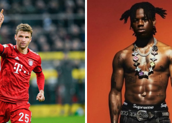 Watch: Bayern Munich star Thomas Muller shows off dance moves to Nigerian hit “Calm Down”