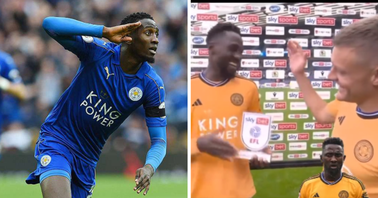 Watch: ‘You sabi’– Moment Leicester’s Jamie Vardy speaks Pidgin English to Wilfred Ndid