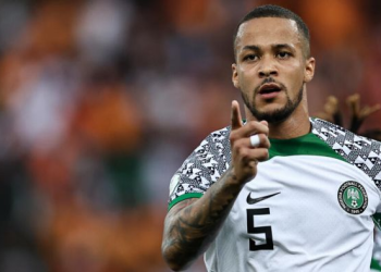 Watch: Super Eagles star William Troost Ekong spends quality time with kids