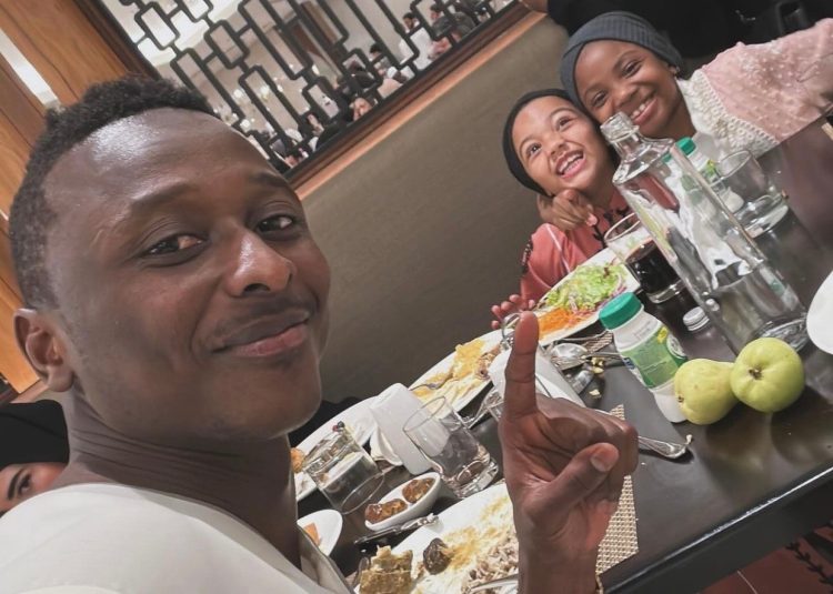 Photos: Super Eagles star Sadiq Umar embarks on Muslim pilgrimage with Italian partner and daughter