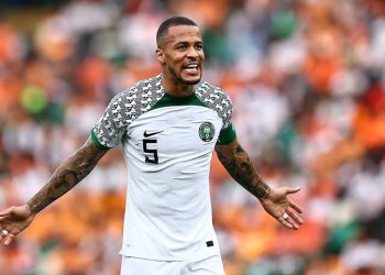 Watch: Super Eagles star William Troost Ekong spends quality time with kids