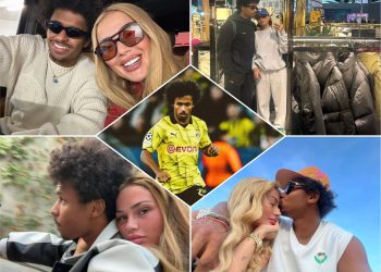 Photos: Borussia Dortmund star Karim Adeyemi and his rapper girlfriend flaunt their love on social media, unfazed by critics