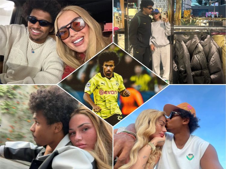 Photos: Borussia Dortmund star Karim Adeyemi and his rapper girlfriend flaunt their love on social media, unfazed by critics