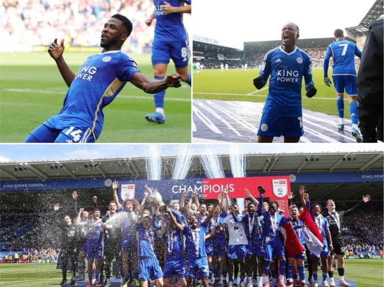 Watch: Kelechi Iheanacho and Ghanaian teammate Issahaku Fatawu display Igbo dance moves after Leceister City’s final Championship match