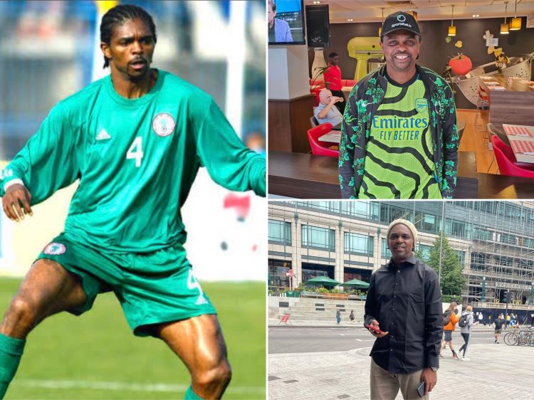 Watch: Super Eagles Legend Kanu Nwankwo displays dance moves as Segun Johnson sings his praise