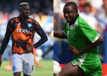 Super Eagles star claims Osimhen “will step in the shoes of Rashidi Yekini.”