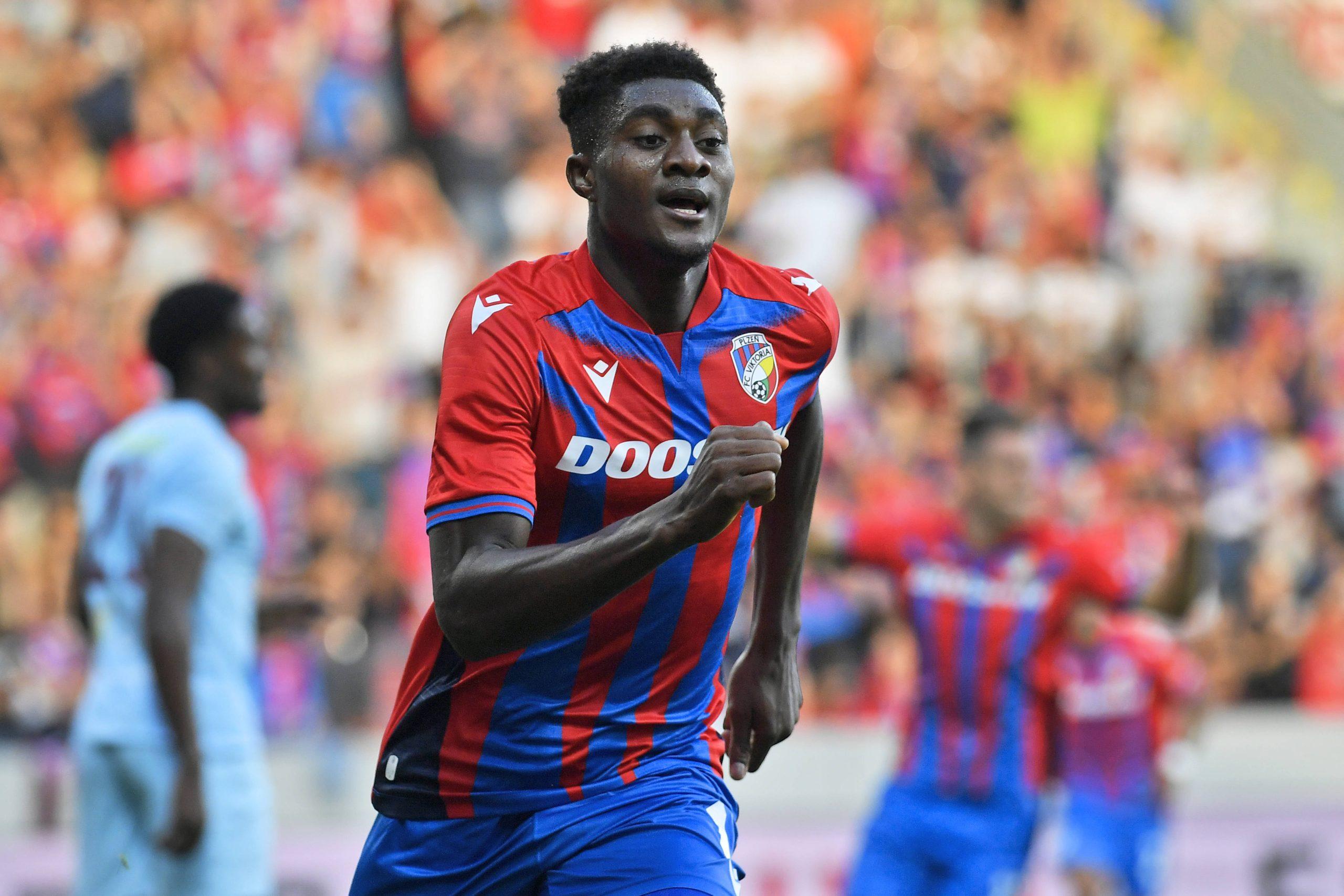 Nigeria and Viktoria Plzen forward Rafiu Durosinmi. 