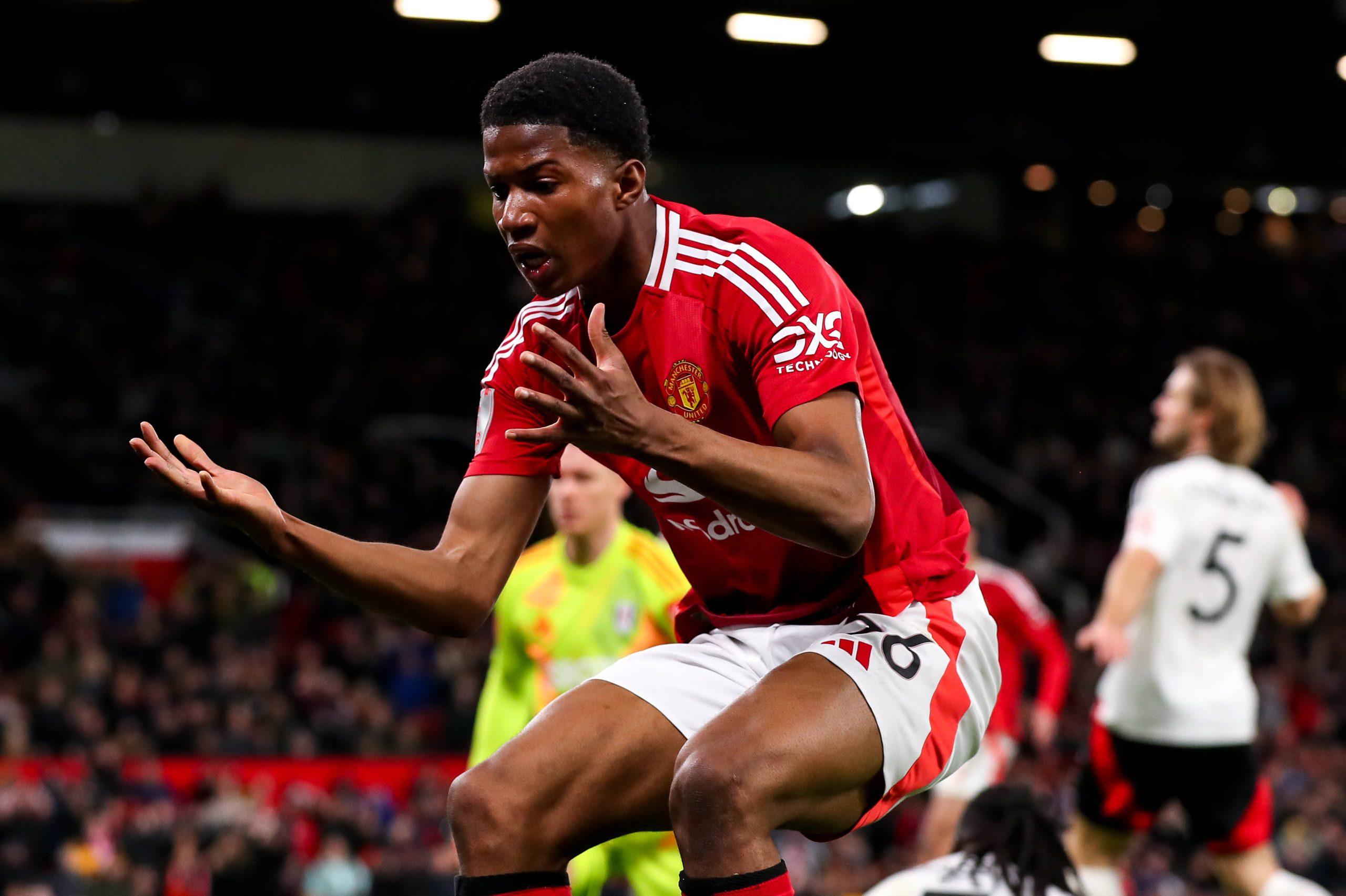Chido Obi-Martin during the Manchester United FC v Fulham FC Emirates FA Cup Round 5 match