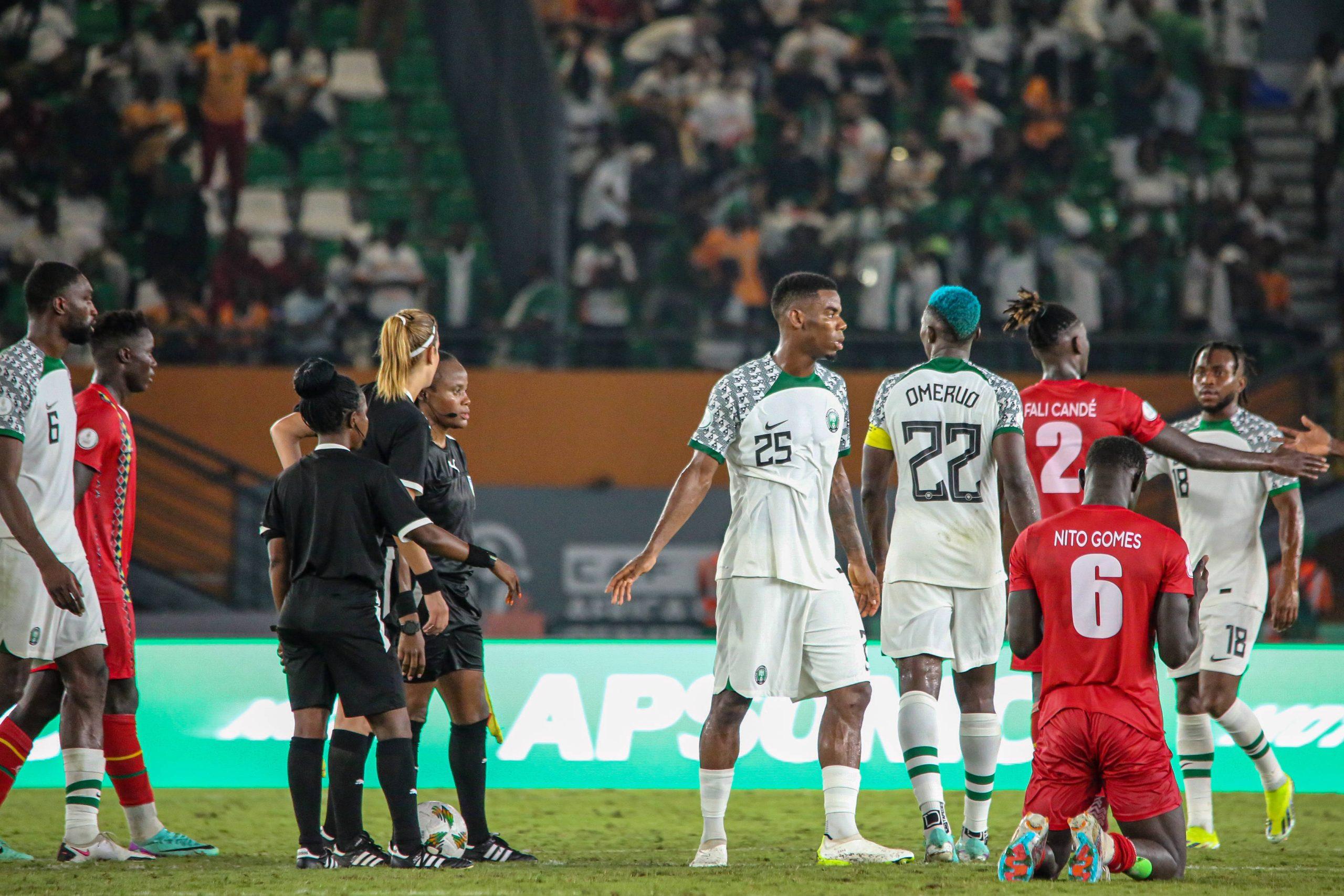 Raphael Onyedika of Nigeria during the TotalEnergies Caf Africa Cup of Nations Afcon 2023 match between Guinea Bissau and Nigeria