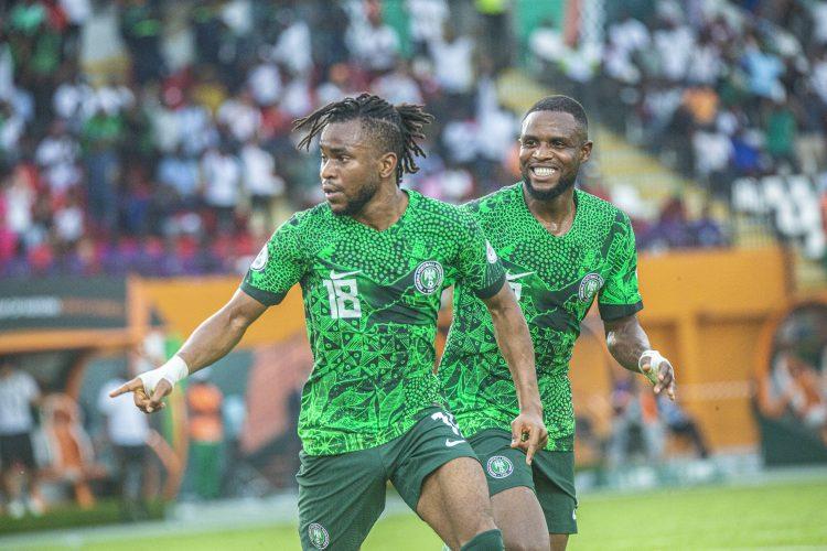 Nigeria Super Eagles stars Ademola Lookman and Frank Onyeka