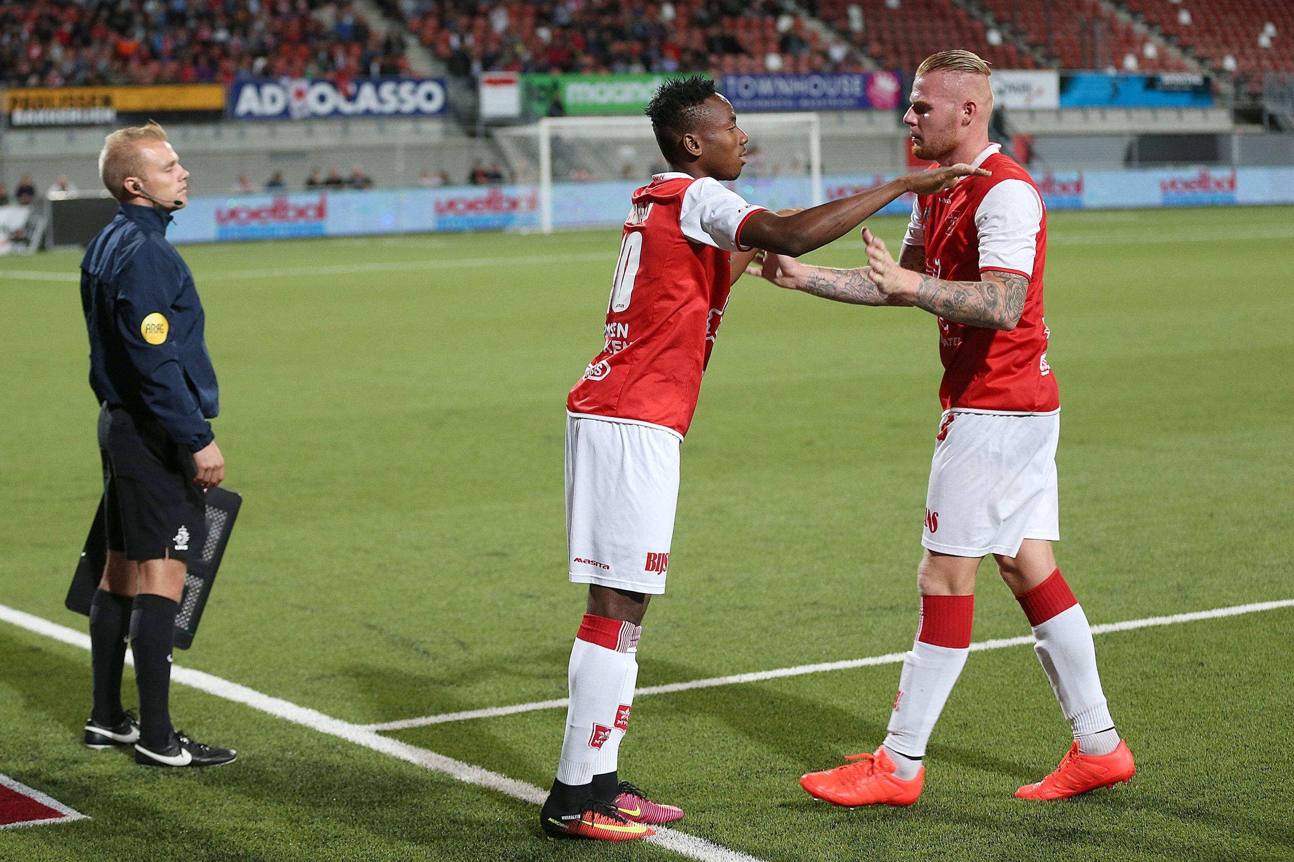 MVV Maastricht player Thomas Verheijdt is replaced with Arsenal-hired player Kelechi Nwakali MVV Jong Ajax