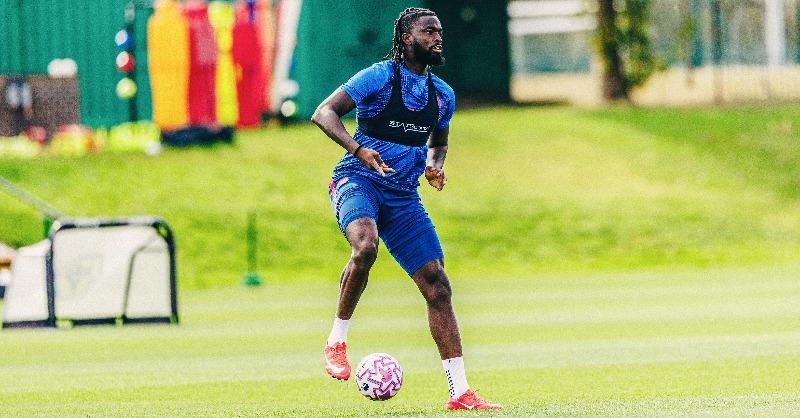 Tolu Arokodare in training at Wolves