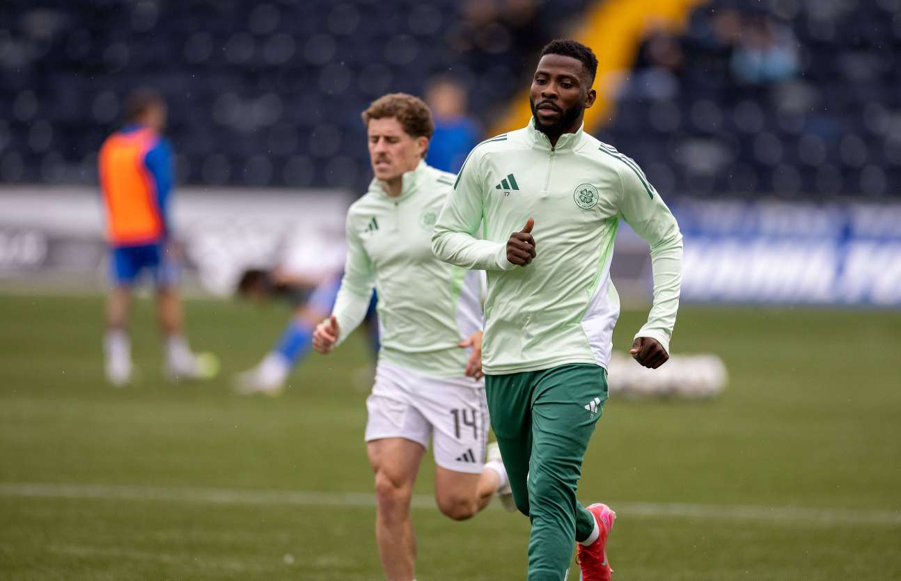 Kelechi Iheanacho during training at Celtic