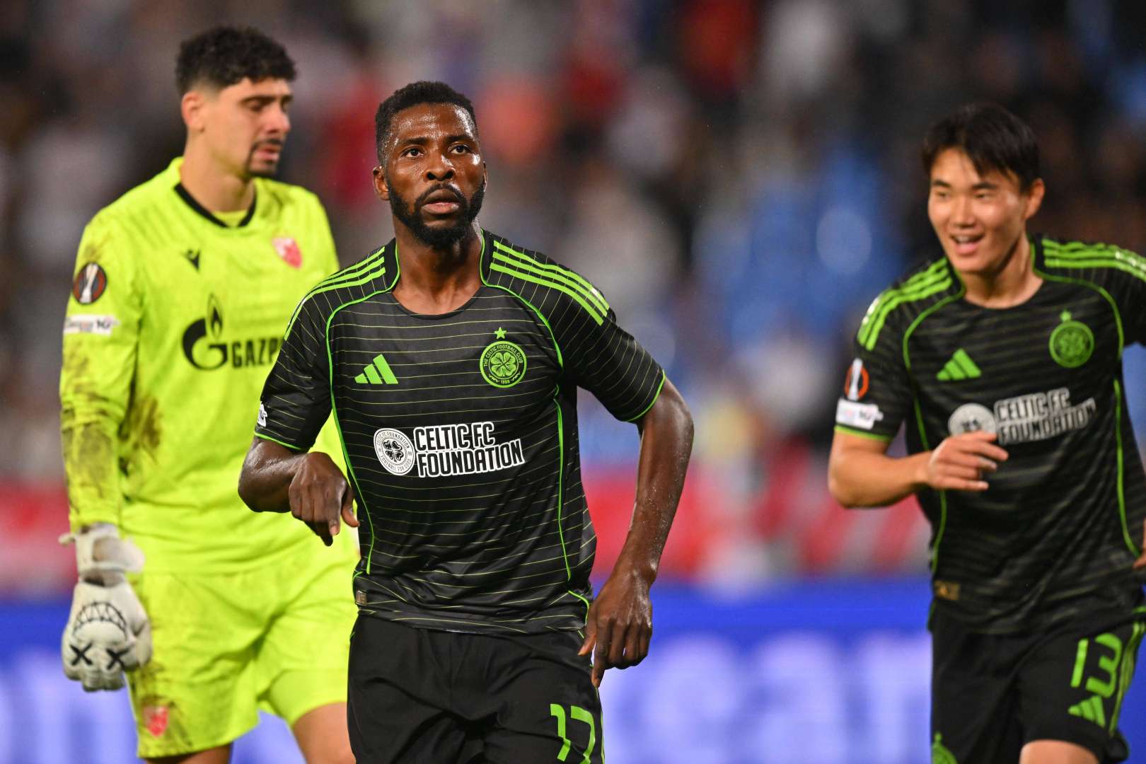 Kelechi Iheanacho celebrating goal for Celtic