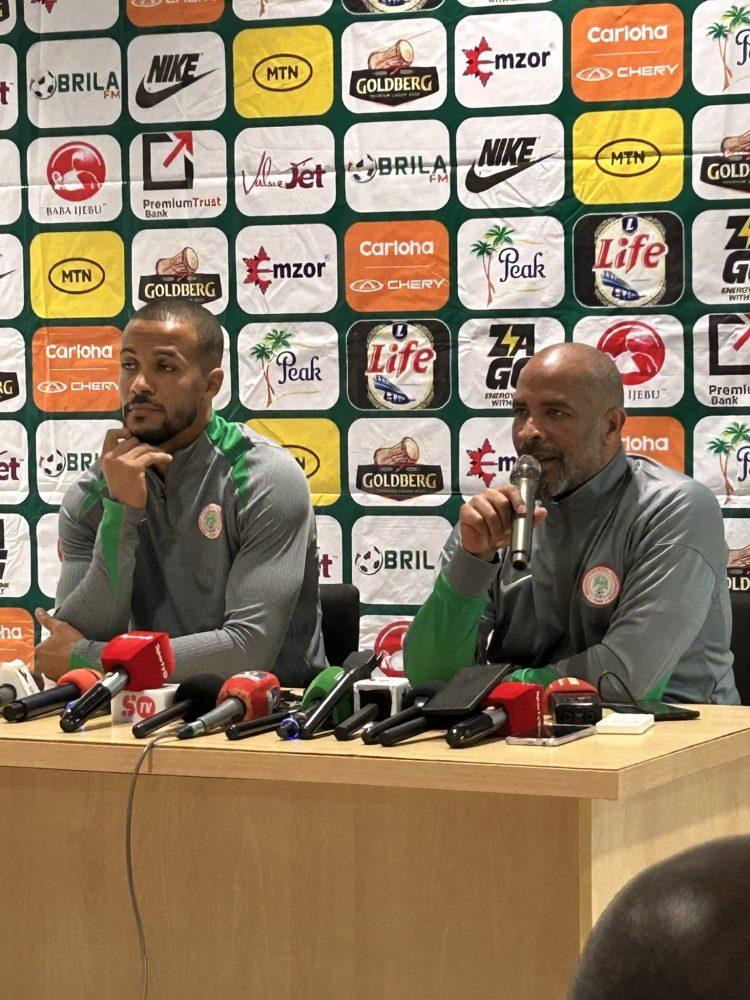 Super Eagles head coach Eric Chelle and William Troost-Ekong