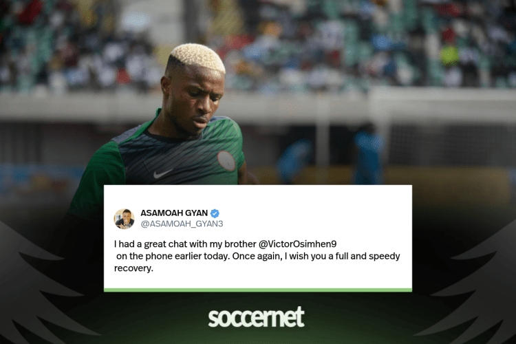 Ghana legend Asamoah Gyan denies Osimhen faking injury reports