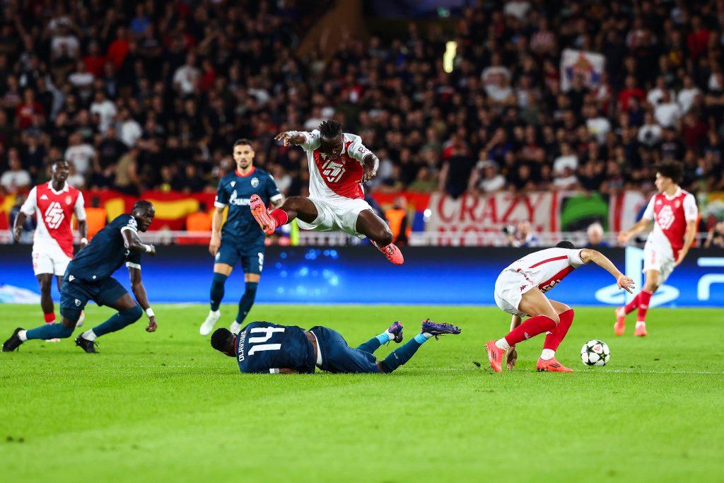 Wilfred Singo in action against olayinka peter MONACO