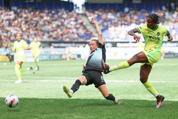 Nigeria Super Falcons star Gift Monday.