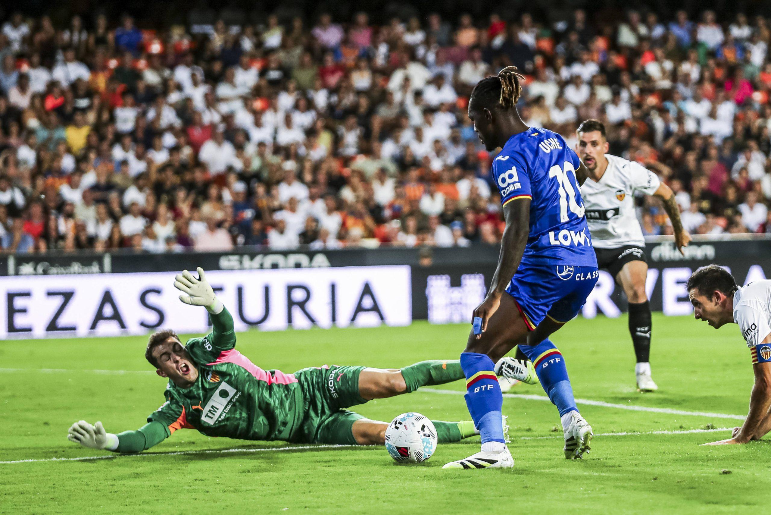 Christantus Uche of Getafe CF in action during the Spanish league