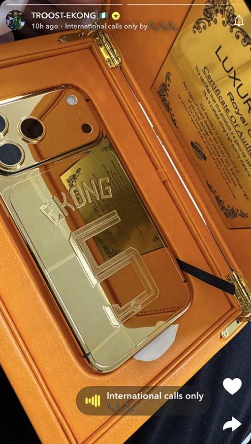 William Troost-Ekong's gold-plated iPhone 