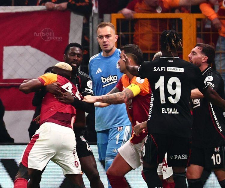 Galatasaray's Victor Osimhen and Besiktas's Wilfred Ndidi