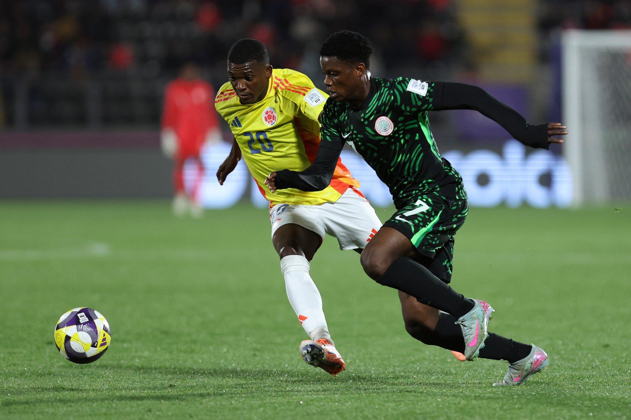 Nigeria's Flying Eagles vs Colombia at the 2025 U20 World Cup