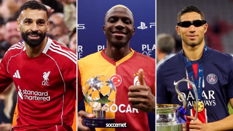 2025 CAF Africa Footballer of the Year award frontrunners: Salah, Osimhen, and Hakimi