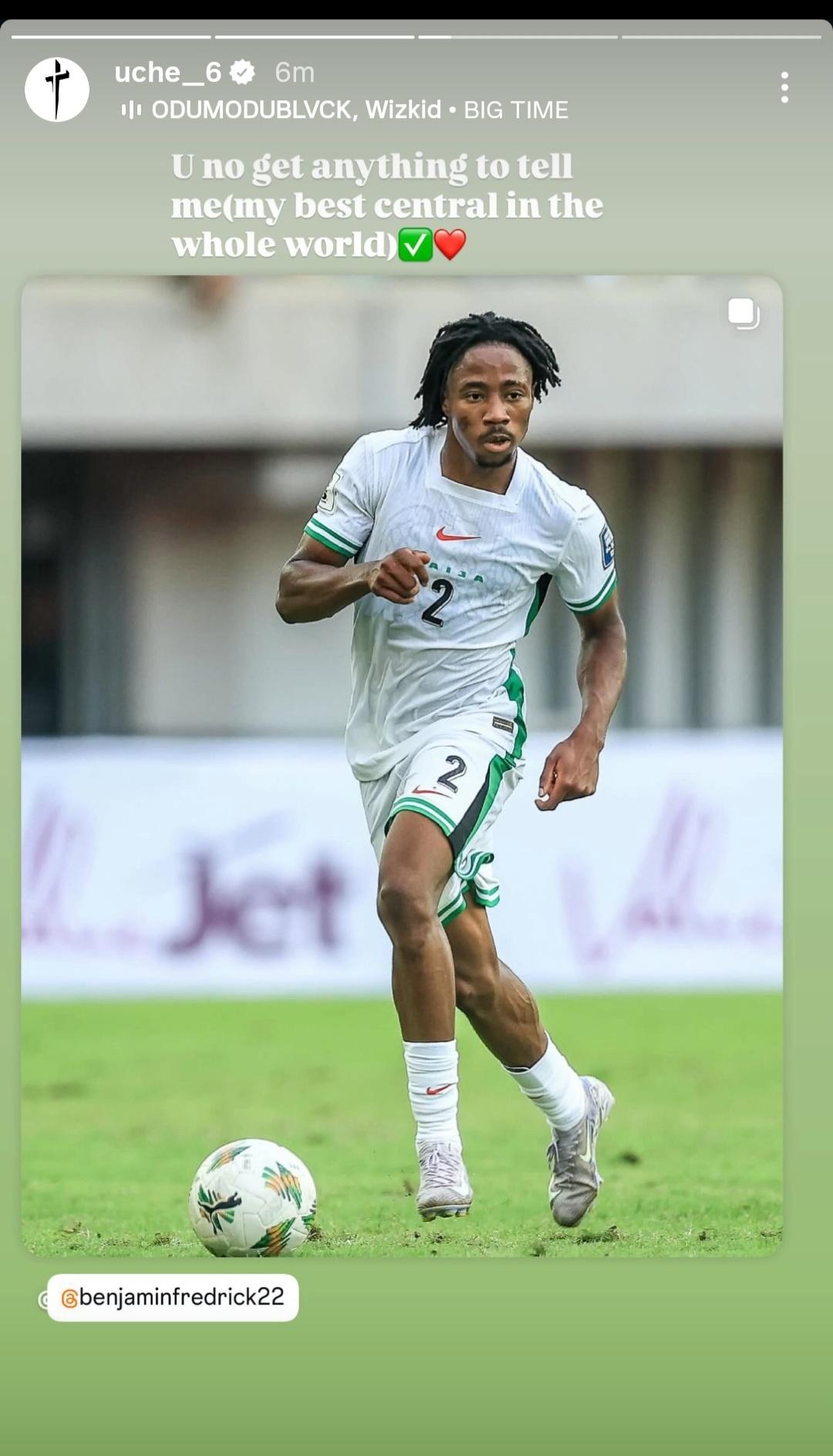 Chrstantus Uche hypes up Benjamin Fredrick 