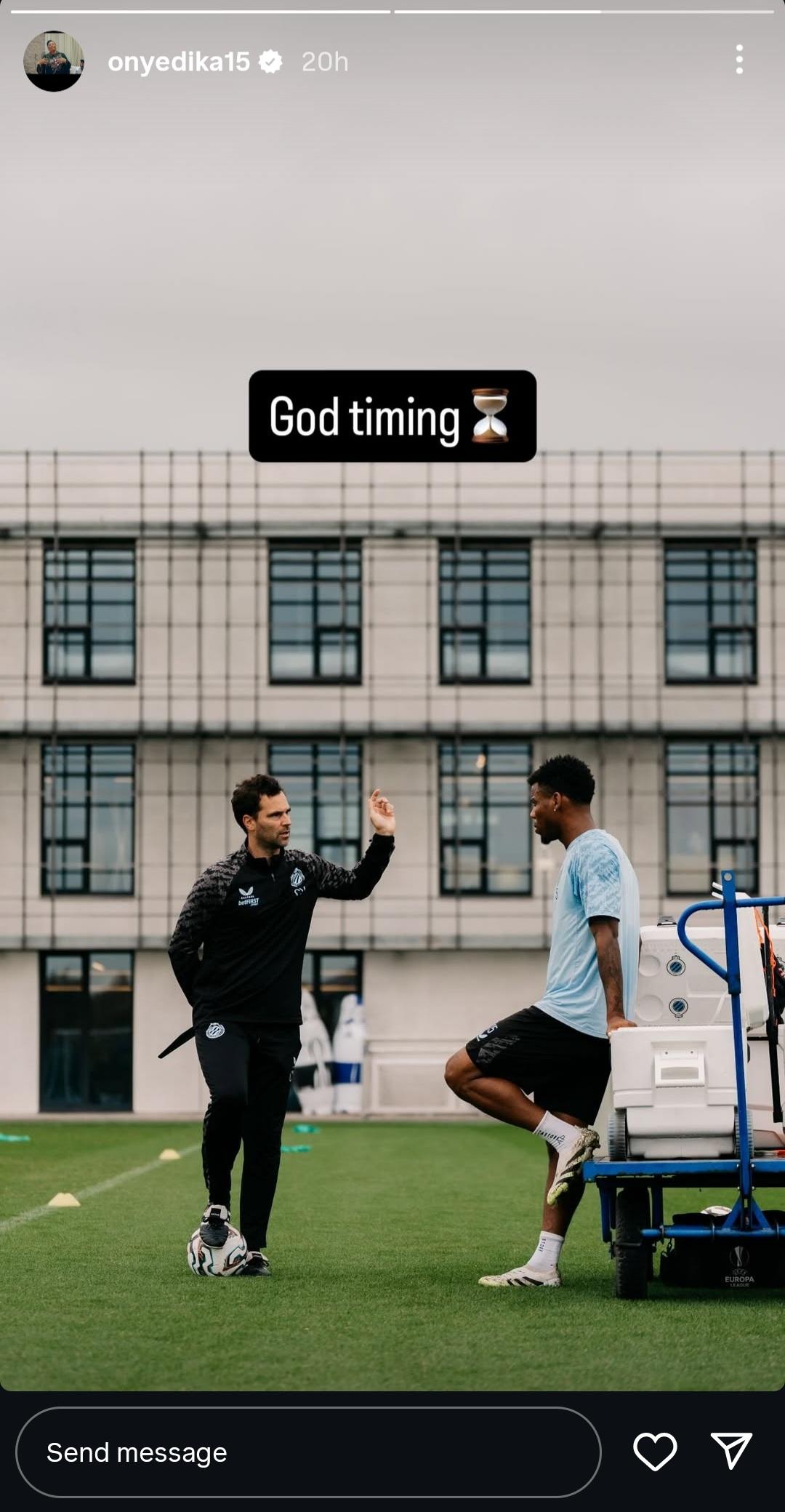 Raphael Onyedika post on Instagram