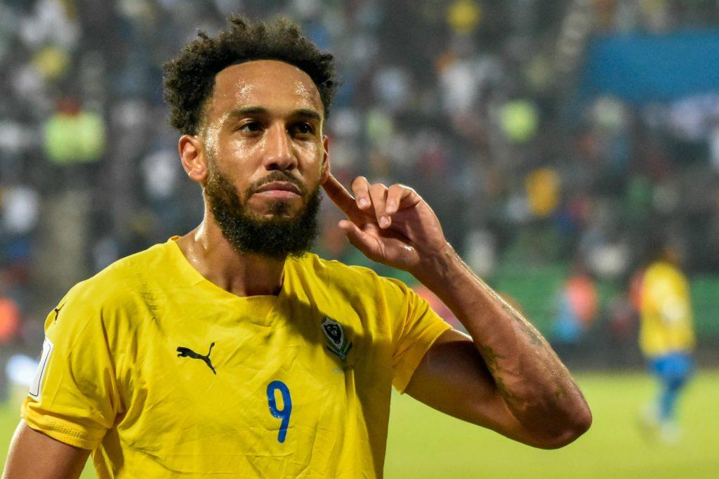 Pierre-Emerick Aubameyang of Gabon during the 2026 FIFA World Cup Qualifier match between Gabon and Gambia 