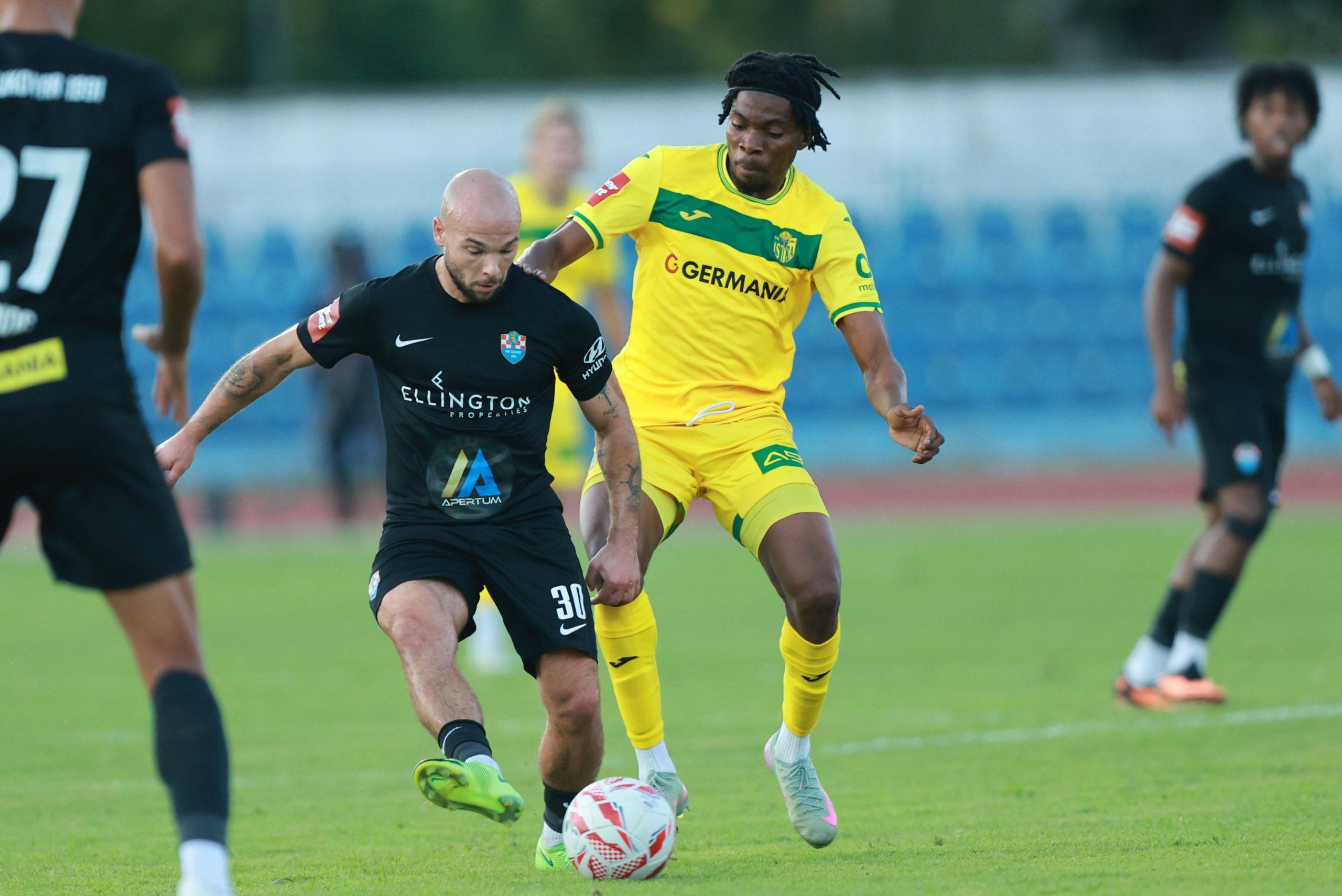 Israel Ayuma in action during HNK Vukovar 1991 and NK Istra 1961 in Croatian Football League match