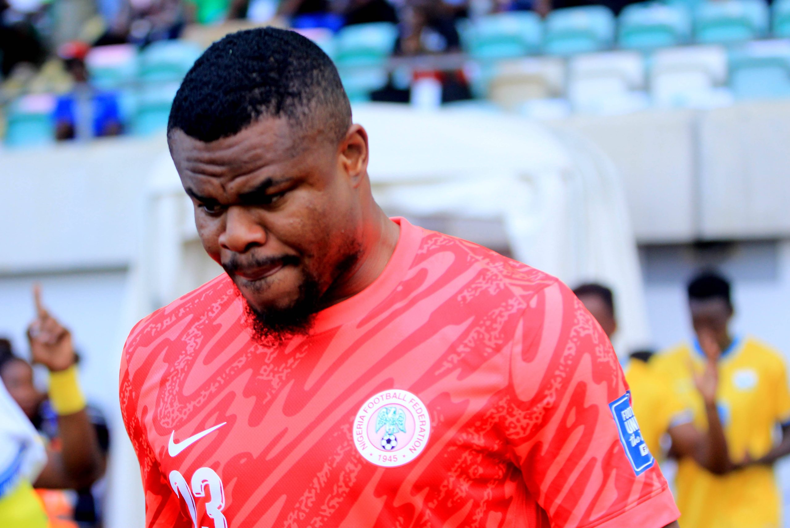 Stanley Nwabali during the 2026 FIFA World Cup qualifying match between the Super Eagles of Nigeria and the Amavubi of Rwanda