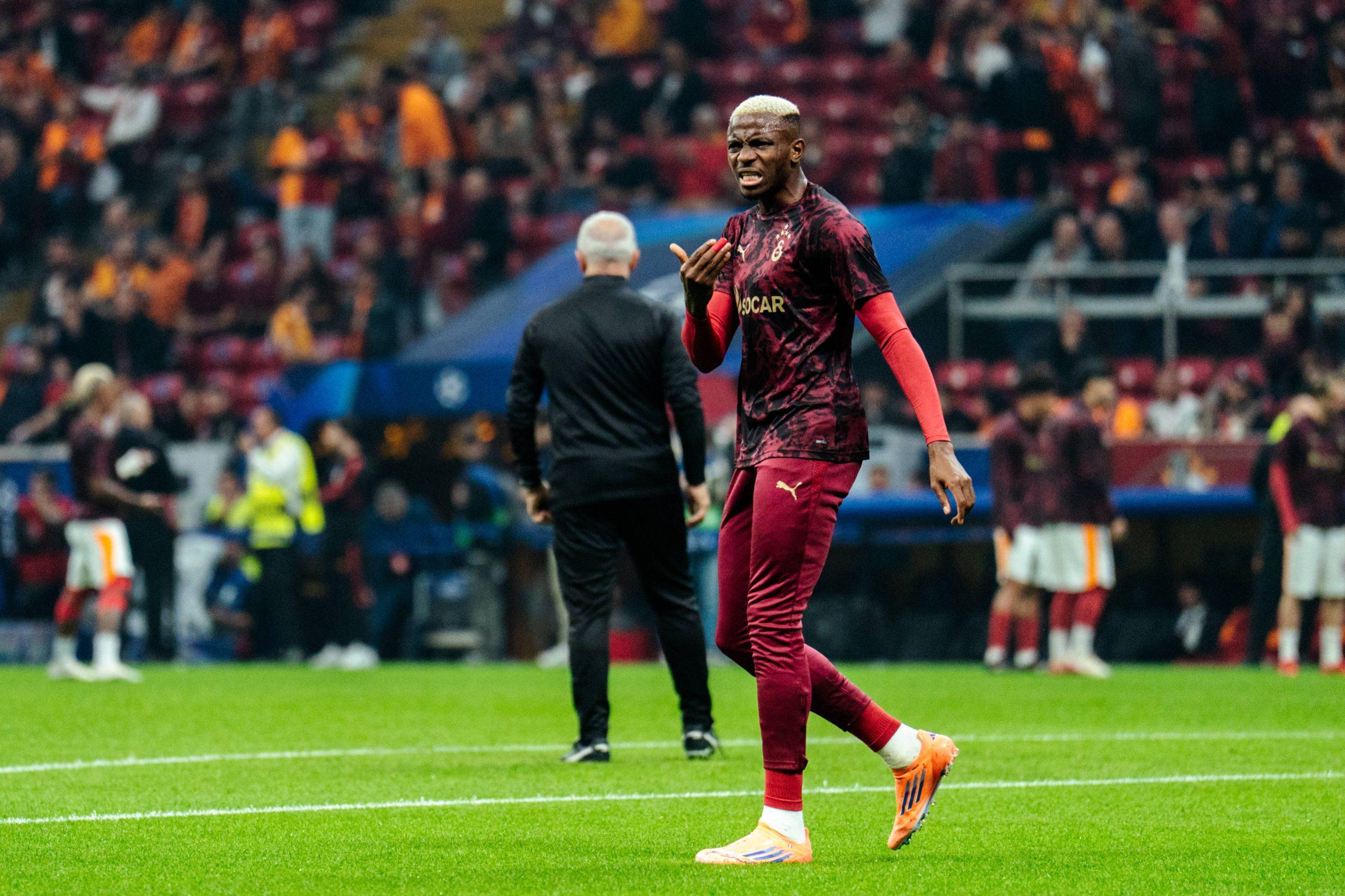 Victor Osimhen looks on during the UEFA Champions League match between Galatasaray and Bodo Glimt